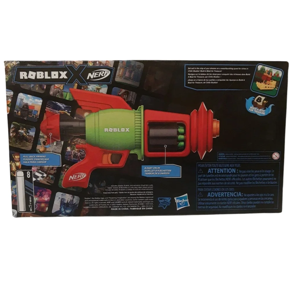 NERF ROBLOX Spacelock Ray Blaster Toy Dart Launcher Water Pump And Spray SEALED